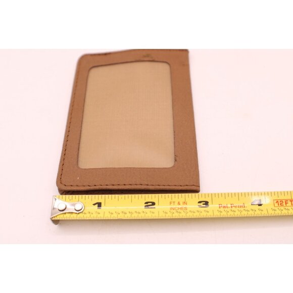Pocket Wallet Small Case Business ID Card Holder Faux Leather Camel Brown Vtg - Picture 8 of 8